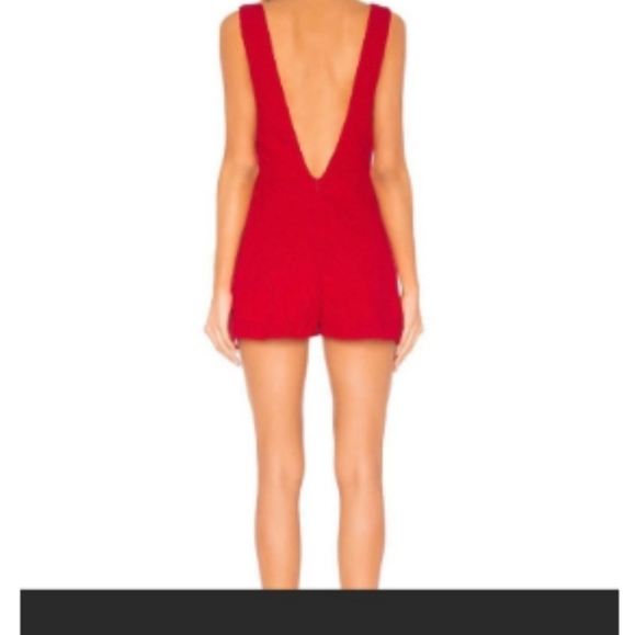 NBD Revolve Red V-neck Romper - Picture 9 of 10